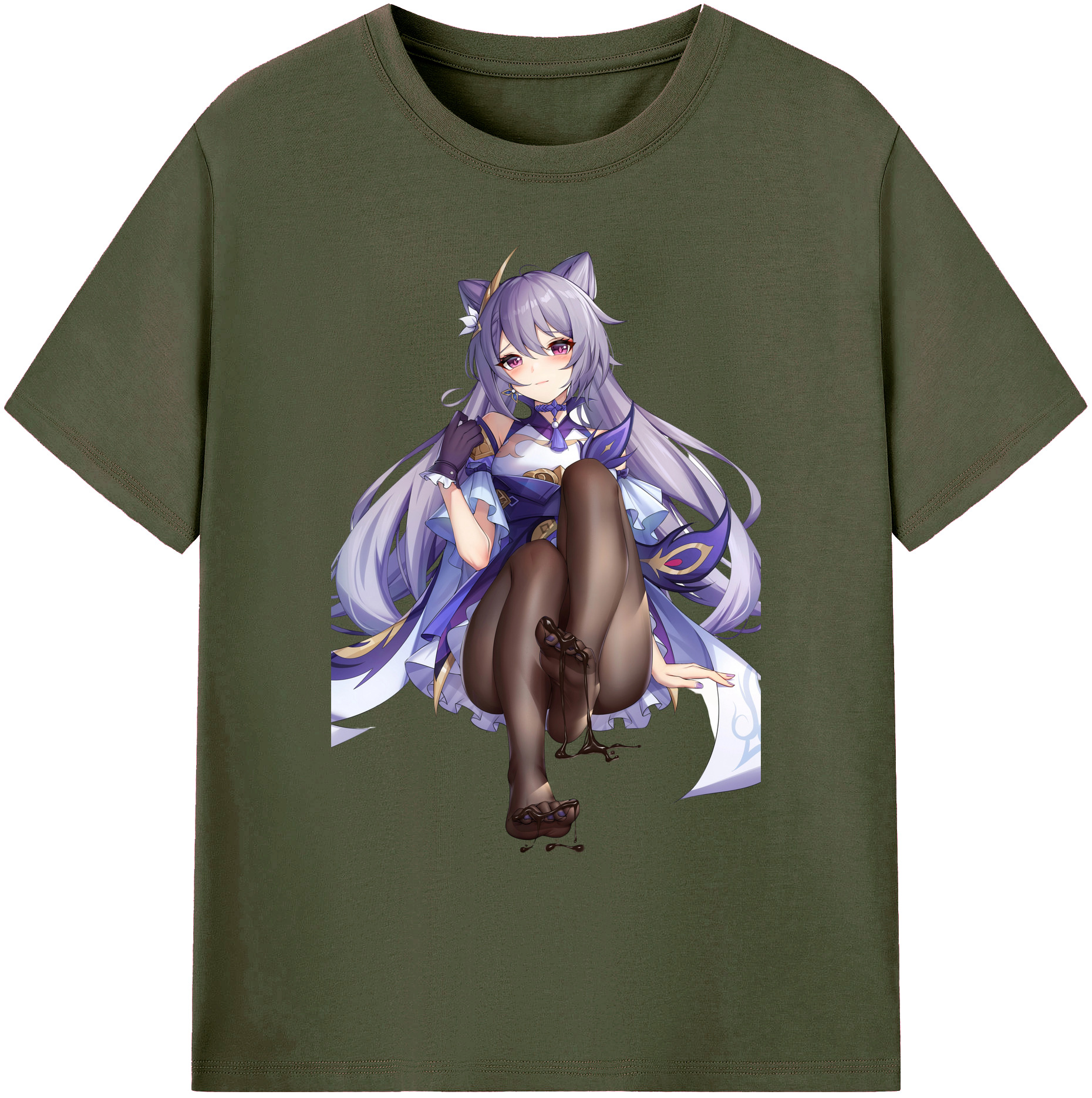 げんし神 刻晴 こくせい genshin Kokusei 綿100％ メンズ半袖Tシャツ｜肌触りやわらか＆通気性